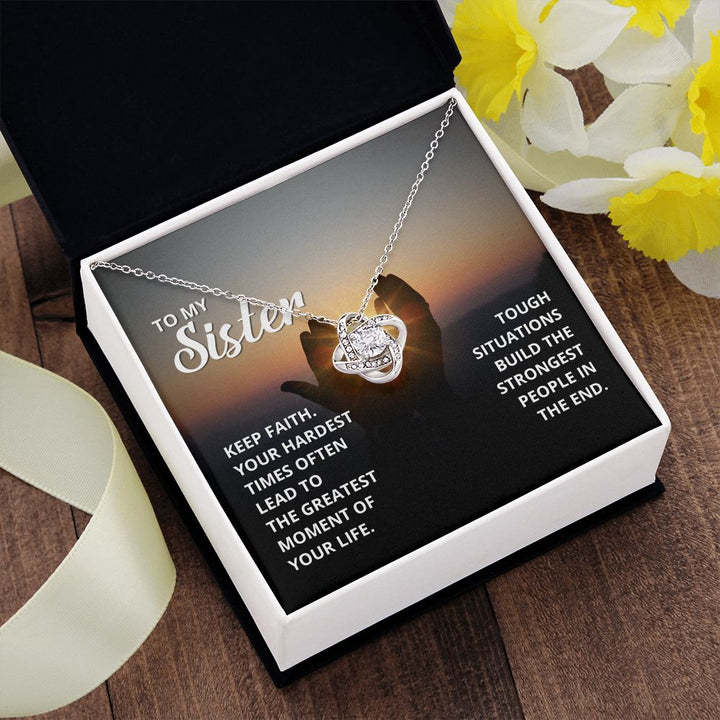 To My Sister | Hope and perseverance - Love Knot Necklace