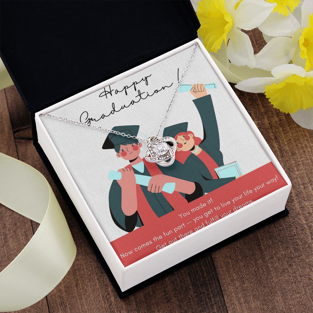 Happy Graduation | Best Wishes for the Future - Love Knot Necklace