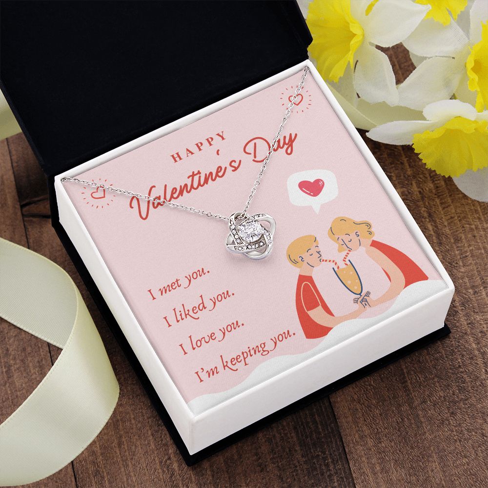 Happy Valentine's Day | Never Letting Go - Love Knot Necklace