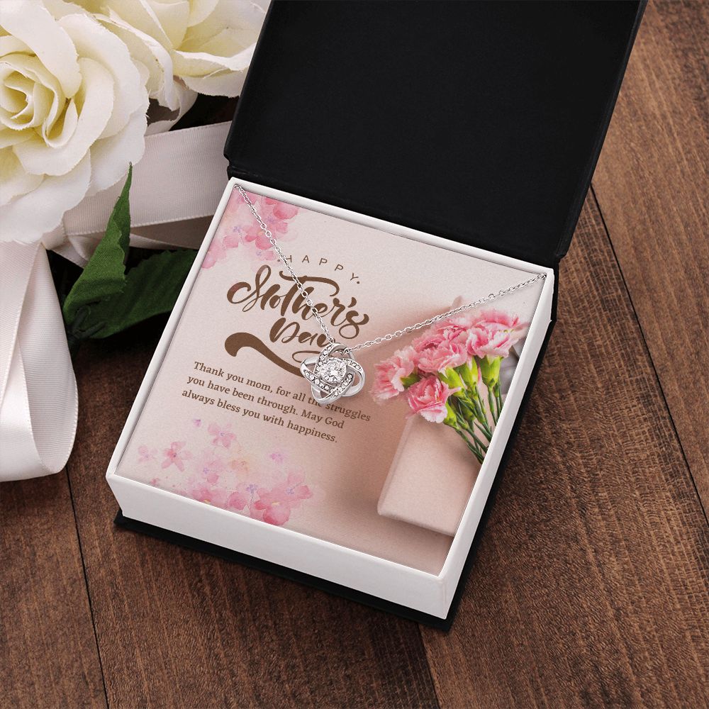 Happy Mother's Day | May God Bless you with Happiness - Love Knot Necklace