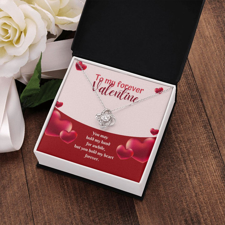 To My Forever Valentine | Forever in Your Arms - Love Knot Necklace