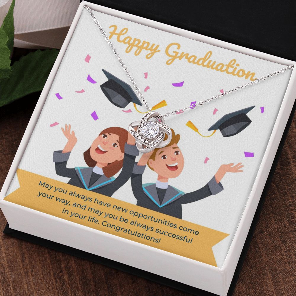 Happy Graduation | Success Is Yours - Love Knot Necklace