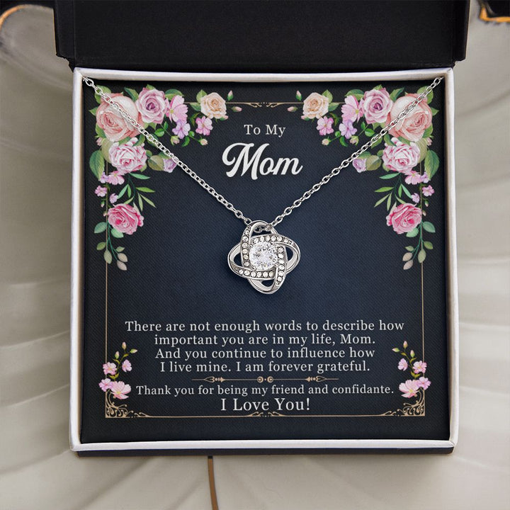 To My Mom | With Love and Appreciation, Mom - Love Knot Necklace