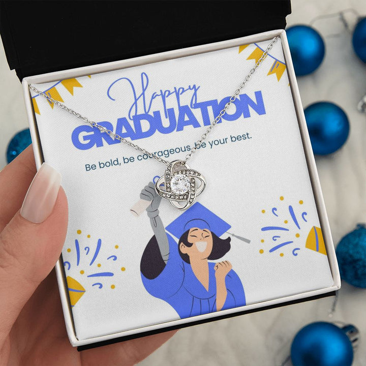 Happy Graduation | Hats off to your academic achievement! - Love Knot Necklace.
