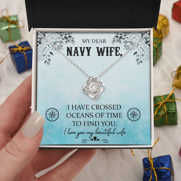 To My Navy Wife | A Love as Endless as the Ocean - Love Knot Necklace