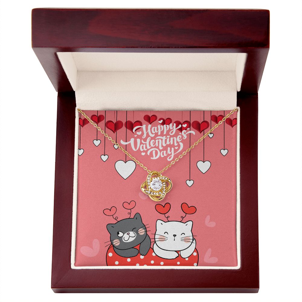 Happy Valentine's Day | I Can't Imagine My Life Without You - Love Knot Necklace