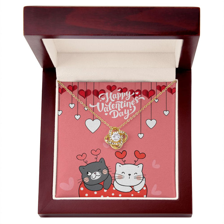 Happy Valentine's Day | I Can't Imagine My Life Without You - Love Knot Necklace