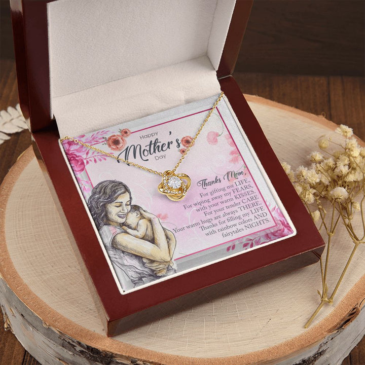 Happy Mother's Day | Warm Hugs, Tender Care - Love Knot Necklace