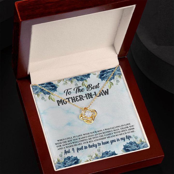 To My Mother-in-Law | To the best Mother-in-Law - Love Knot Necklace