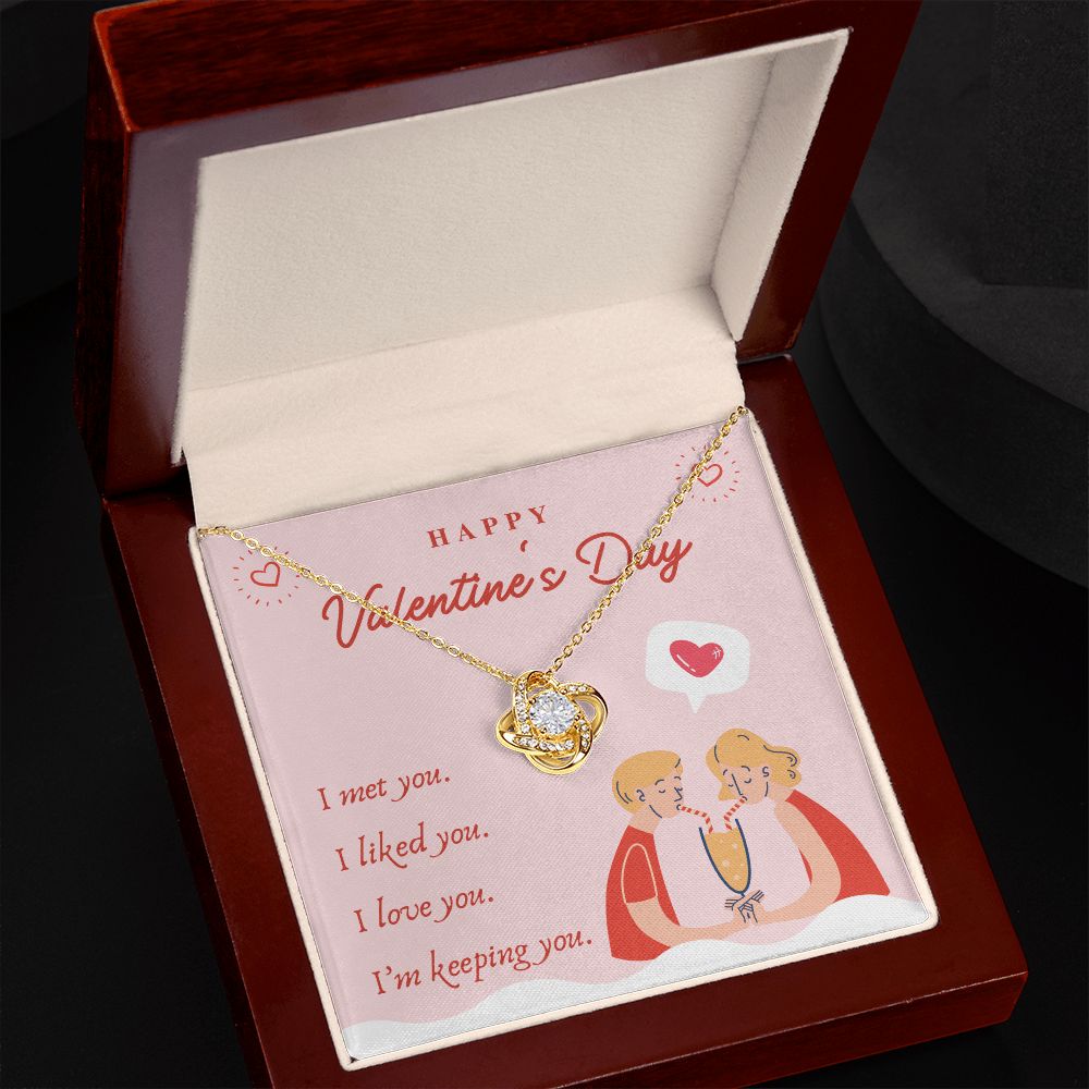 Happy Valentine's Day | Never Letting Go - Love Knot Necklace