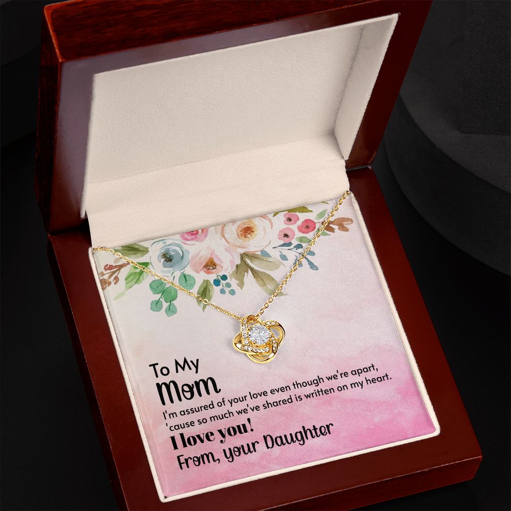 To My Mom | A Bouquet of Love for Mom - Love Knot Necklace
