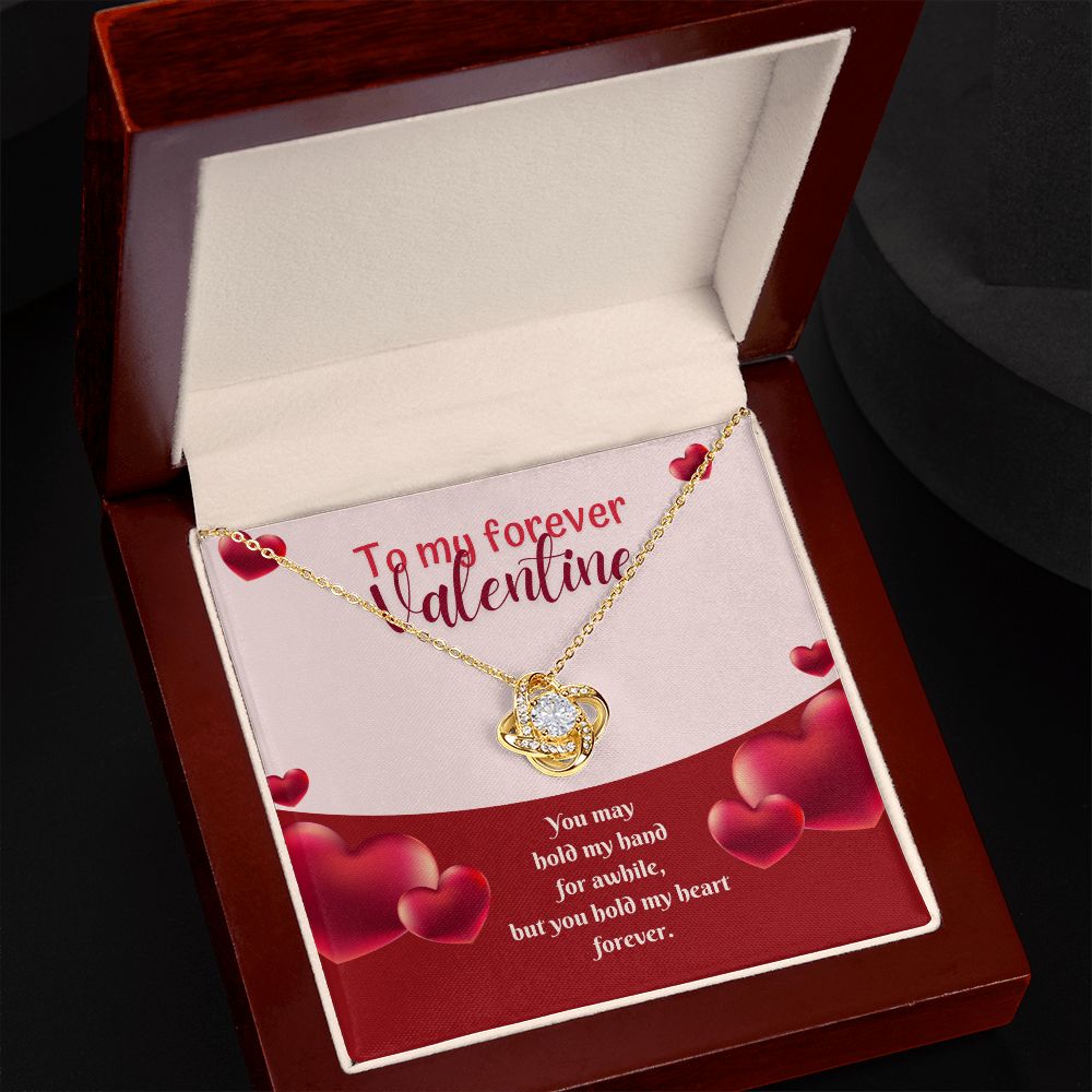 To My Forever Valentine | Forever in Your Arms - Love Knot Necklace
