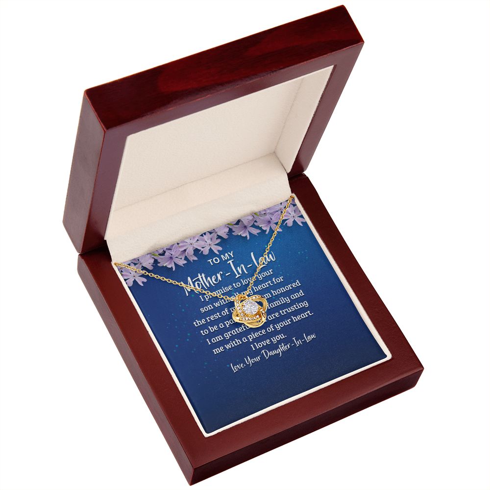 To My Mother-in-Law | A Treasure to Behold, A Love to Unfold - Love Knot Necklace