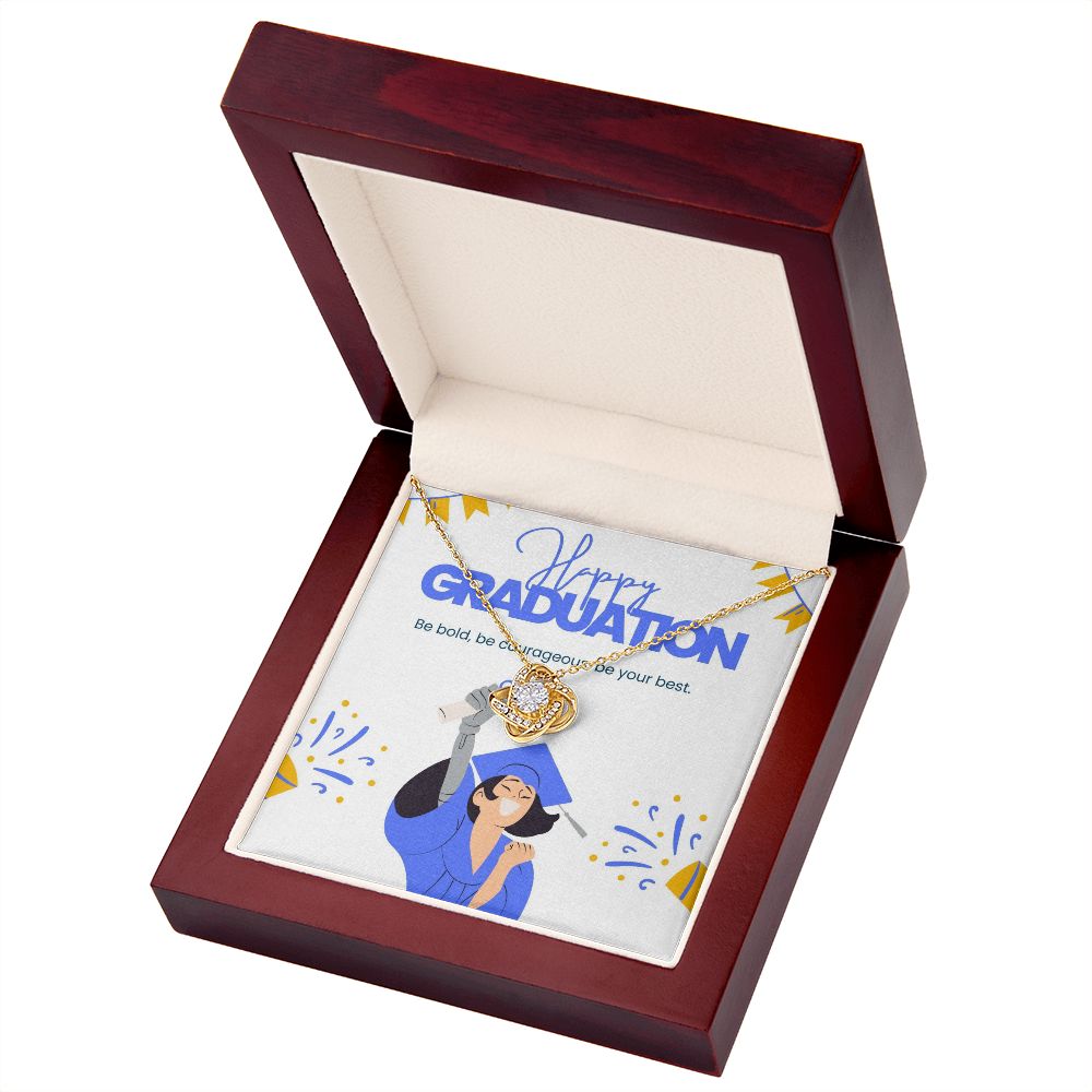 Happy Graduation | Hats off to your academic achievement! - Love Knot Necklace.