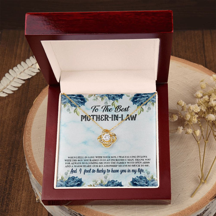 To My Mother-in-Law | To the best Mother-in-Law - Love Knot Necklace