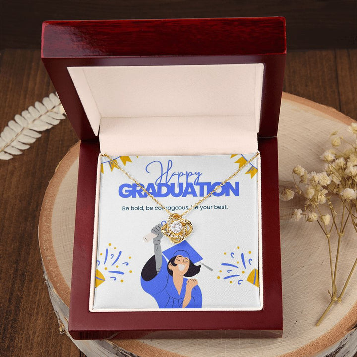 Happy Graduation | Hats off to your academic achievement! - Love Knot Necklace.