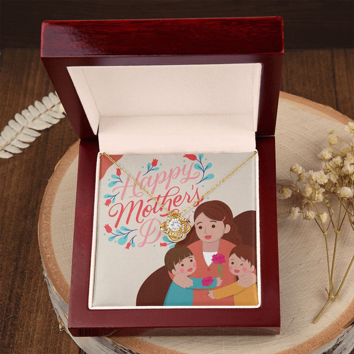 Happy Mother's Day | You're the Heart of Our Family - Love Knot Necklace