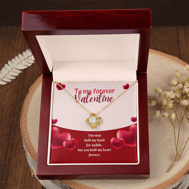 To My Forever Valentine | Forever in Your Arms - Love Knot Necklace