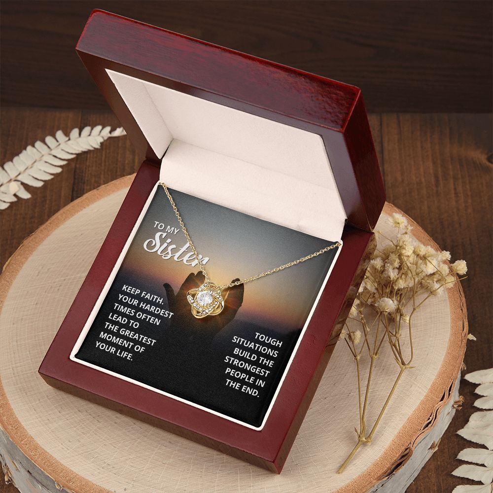 To My Sister | Hope and perseverance - Love Knot Necklace