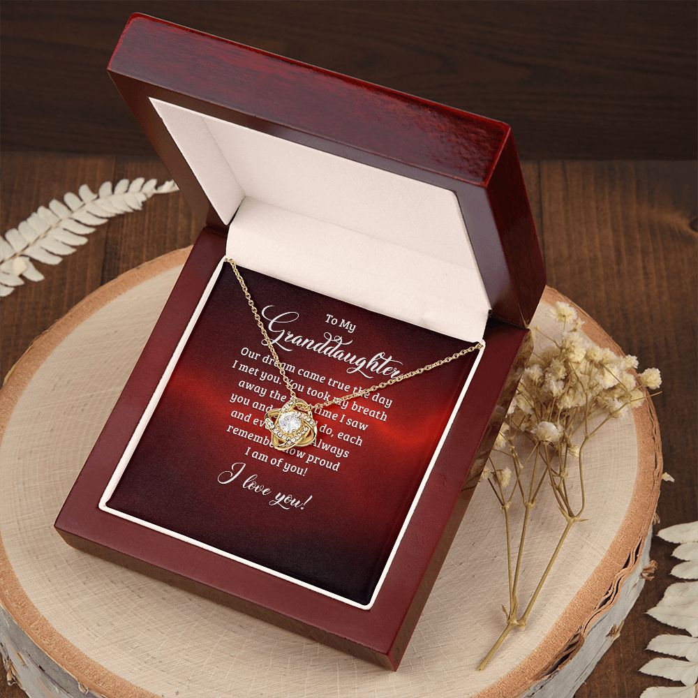 To My Granddaughter | The Day Our Dreams Came True - Love Knot Necklace