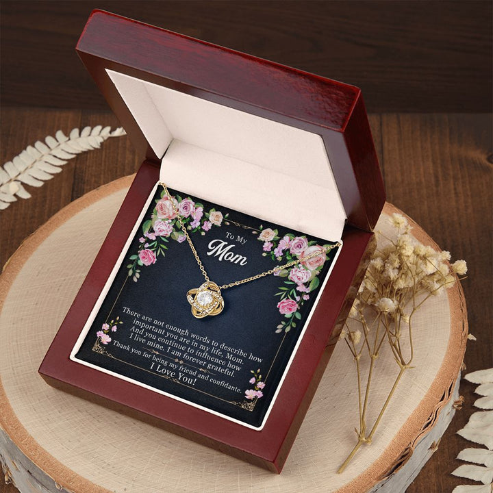 To My Mom | With Love and Appreciation, Mom - Love Knot Necklace