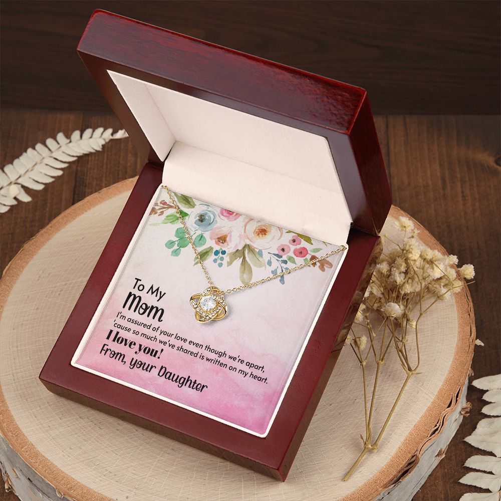 To My Mom | A Bouquet of Love for Mom - Love Knot Necklace