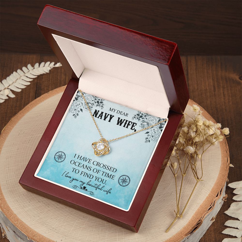 To My Navy Wife | A Love as Endless as the Ocean - Love Knot Necklace