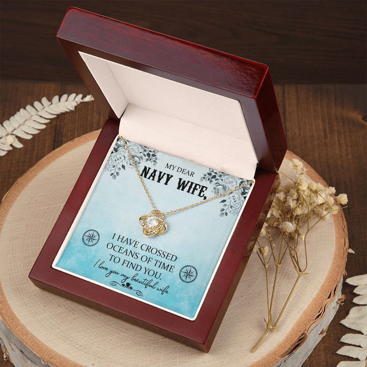 To My Navy Wife | A Love as Endless as the Ocean - Love Knot Necklace