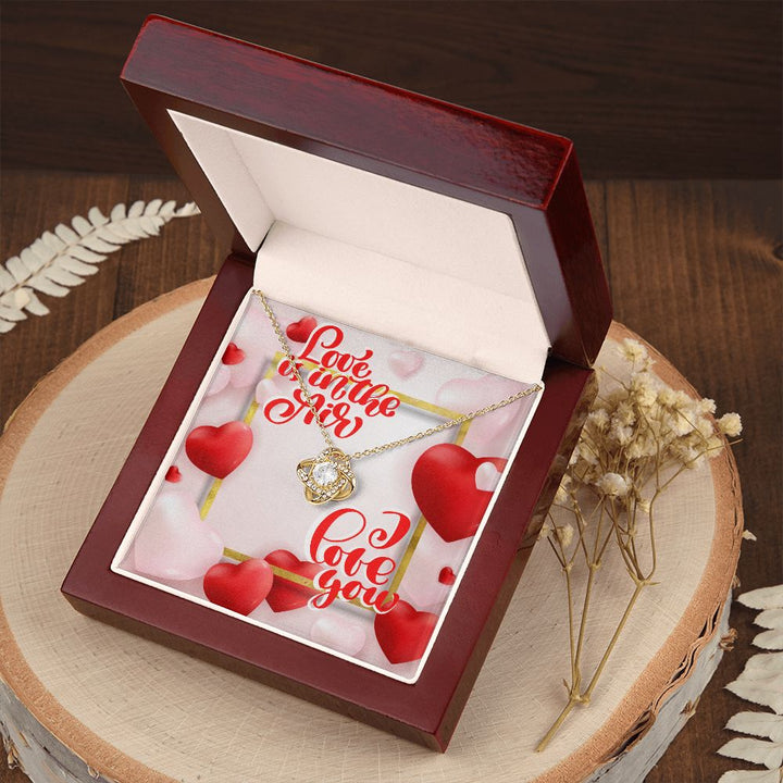 Happy Valentine's Day | I Love You to the Moon and Back - Love Knot Necklace