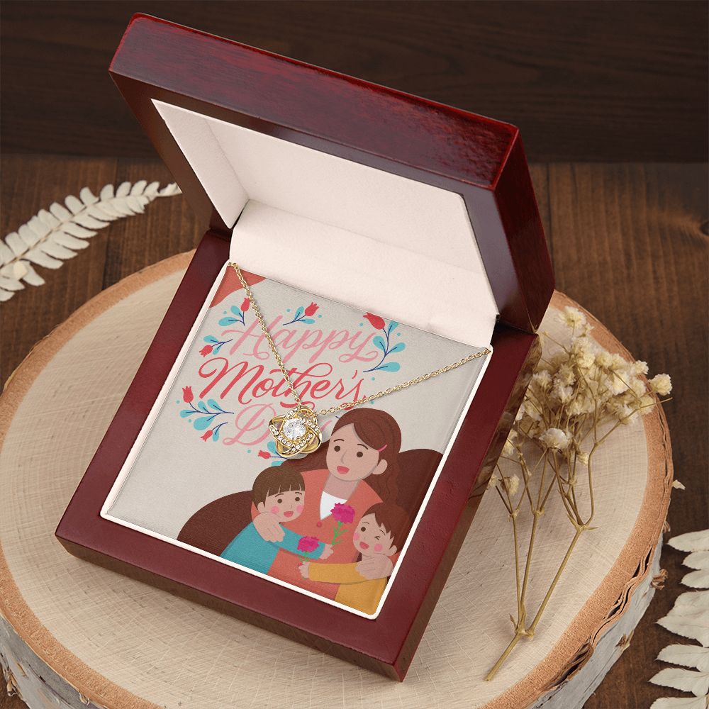 Happy Mother's Day | You're the Heart of Our Family - Love Knot Necklace