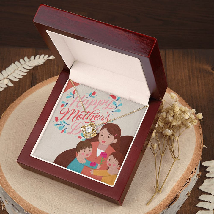 Happy Mother's Day | You're the Heart of Our Family - Love Knot Necklace