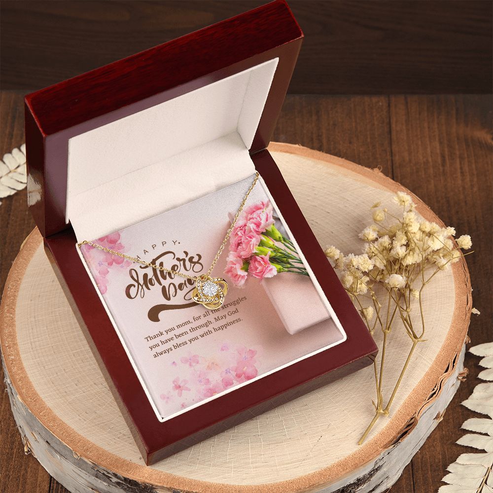 Happy Mother's Day | May God Bless you with Happiness - Love Knot Necklace
