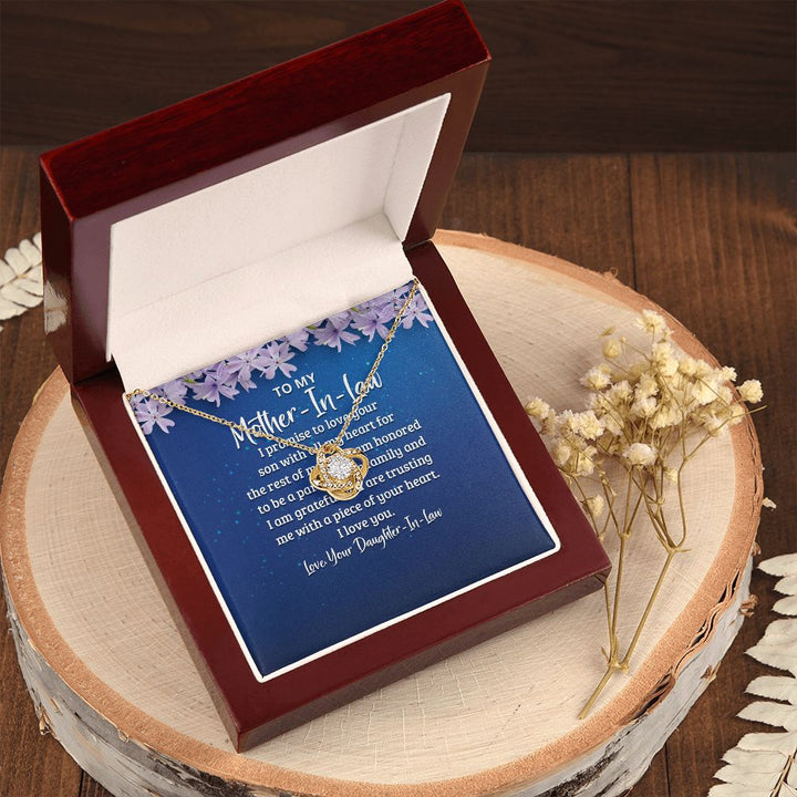 To My Mother-in-Law | A Treasure to Behold, A Love to Unfold - Love Knot Necklace