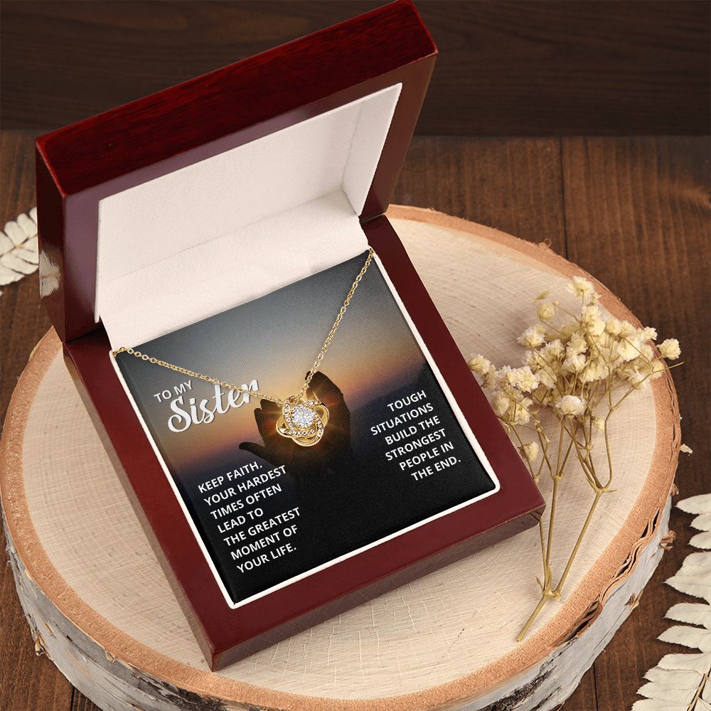 To My Sister | Hope and perseverance - Love Knot Necklace