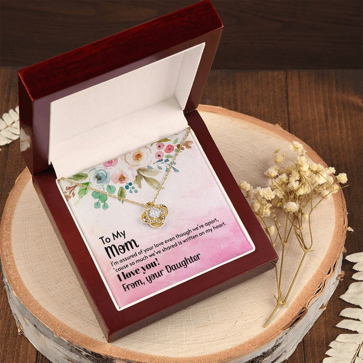 To My Mom | A Bouquet of Love for Mom - Love Knot Necklace