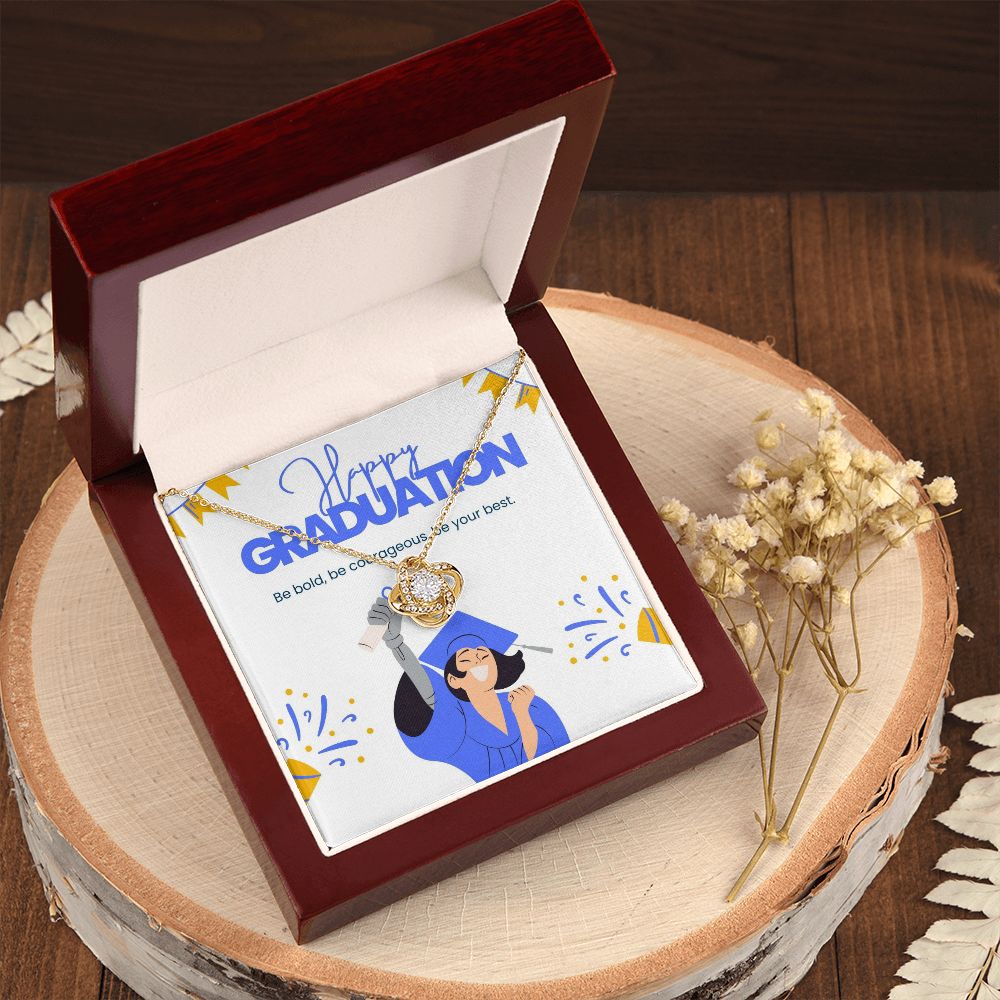 Happy Graduation | Hats off to your academic achievement! - Love Knot Necklace.
