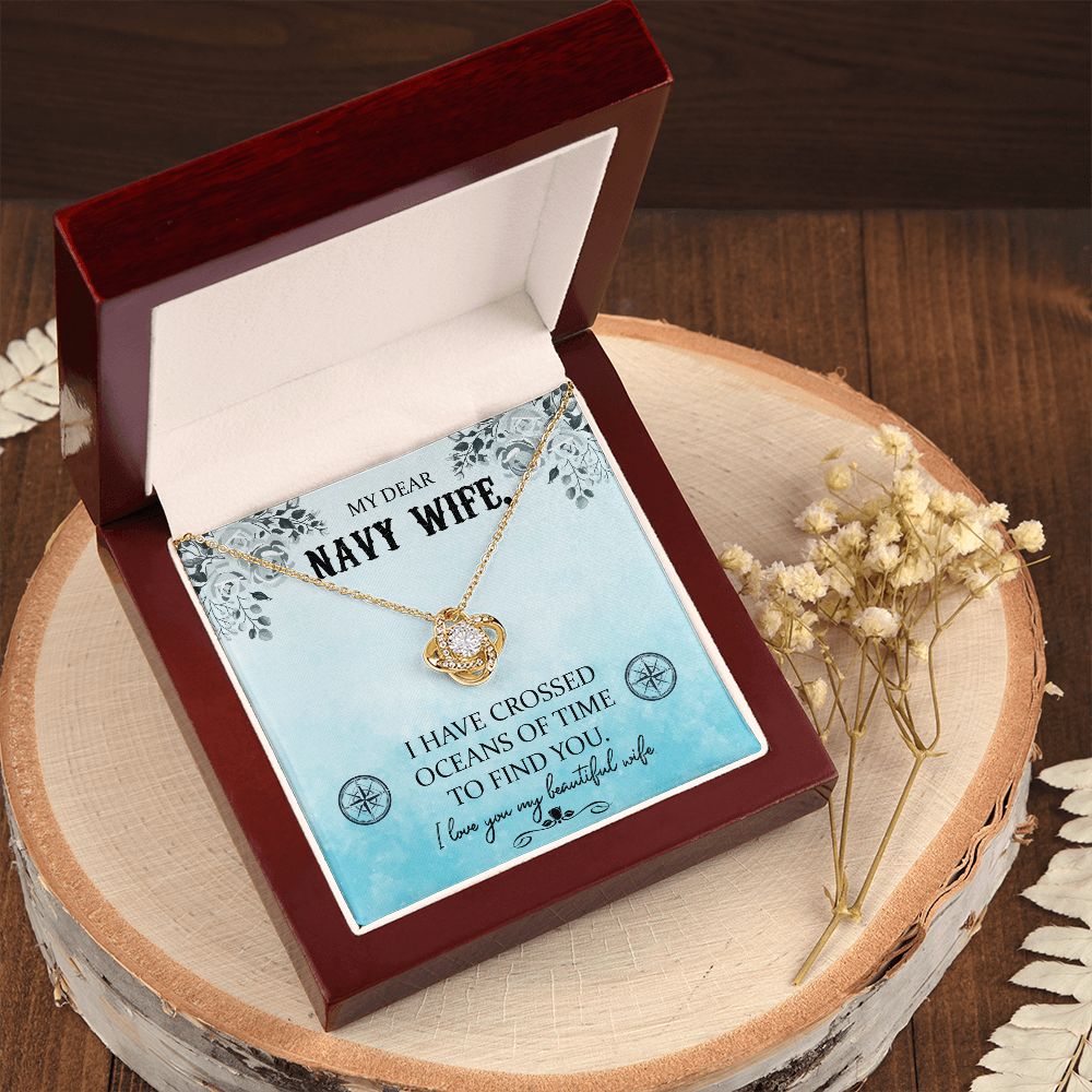 To My Navy Wife | A Love as Endless as the Ocean - Love Knot Necklace