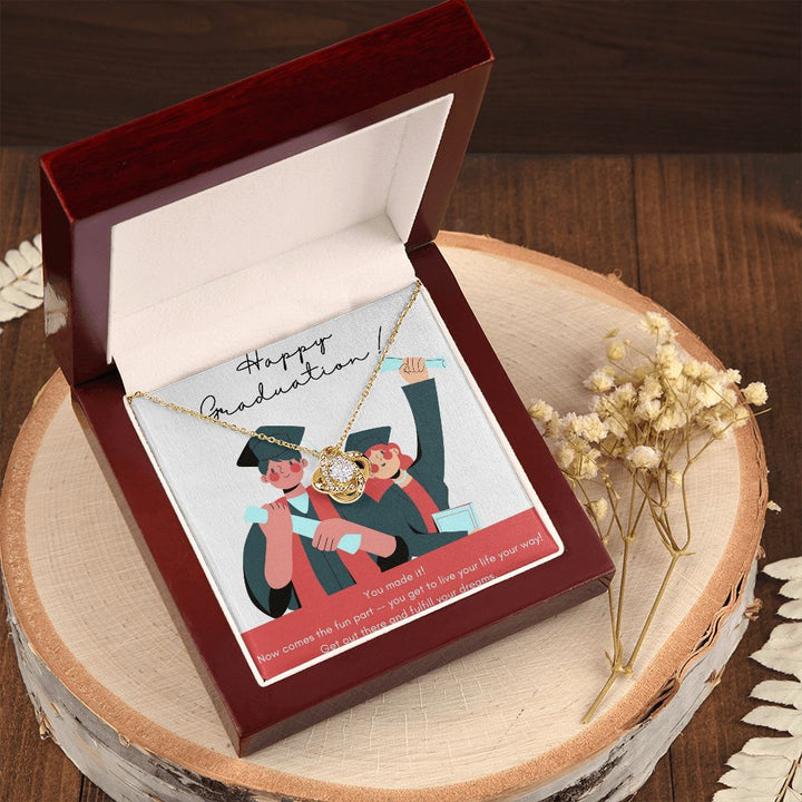Happy Graduation | Best Wishes for the Future - Love Knot Necklace