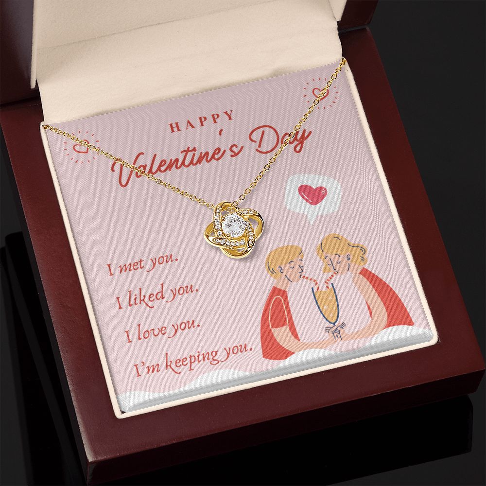 Happy Valentine's Day | Never Letting Go - Love Knot Necklace