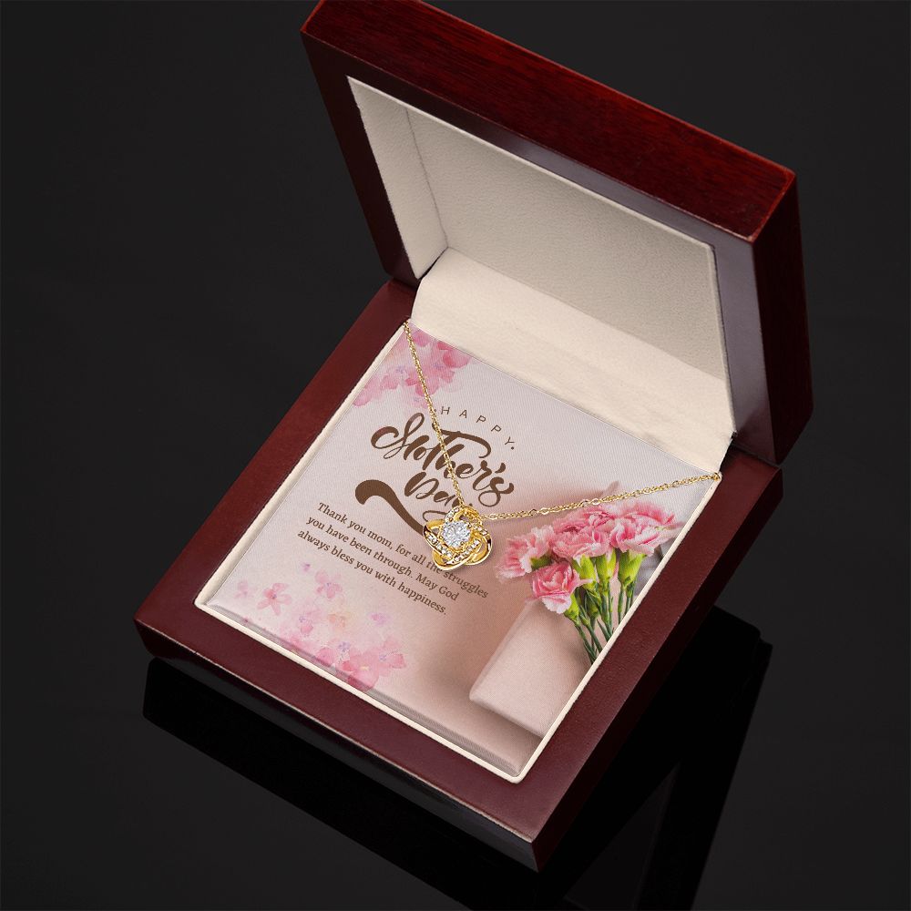 Happy Mother's Day | May God Bless you with Happiness - Love Knot Necklace