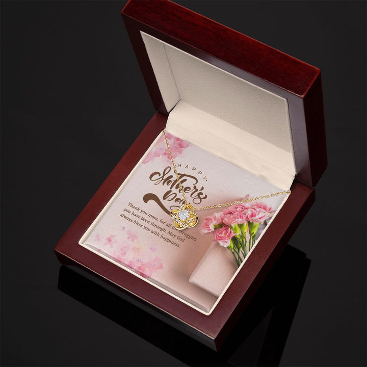 Happy Mother's Day | May God Bless you with Happiness - Love Knot Necklace