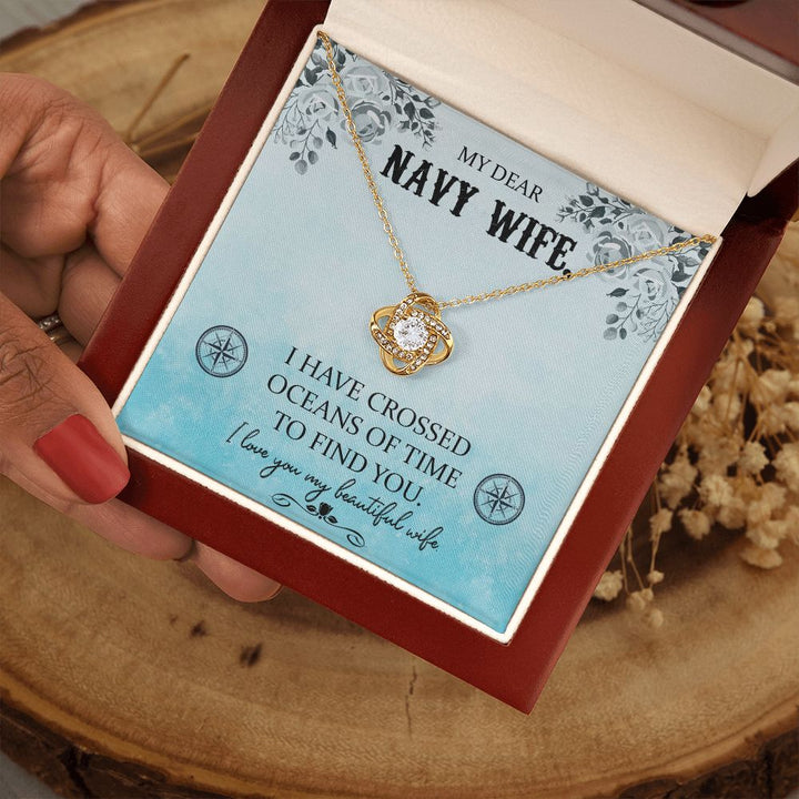 To My Navy Wife | A Love as Endless as the Ocean - Love Knot Necklace