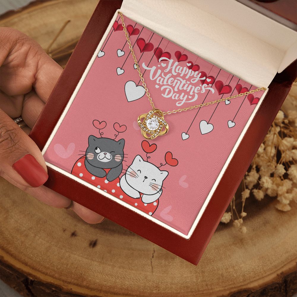 Happy Valentine's Day | I Can't Imagine My Life Without You - Love Knot Necklace