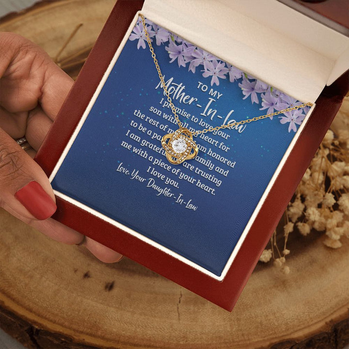 To My Mother-in-Law | A Treasure to Behold, A Love to Unfold - Love Knot Necklace