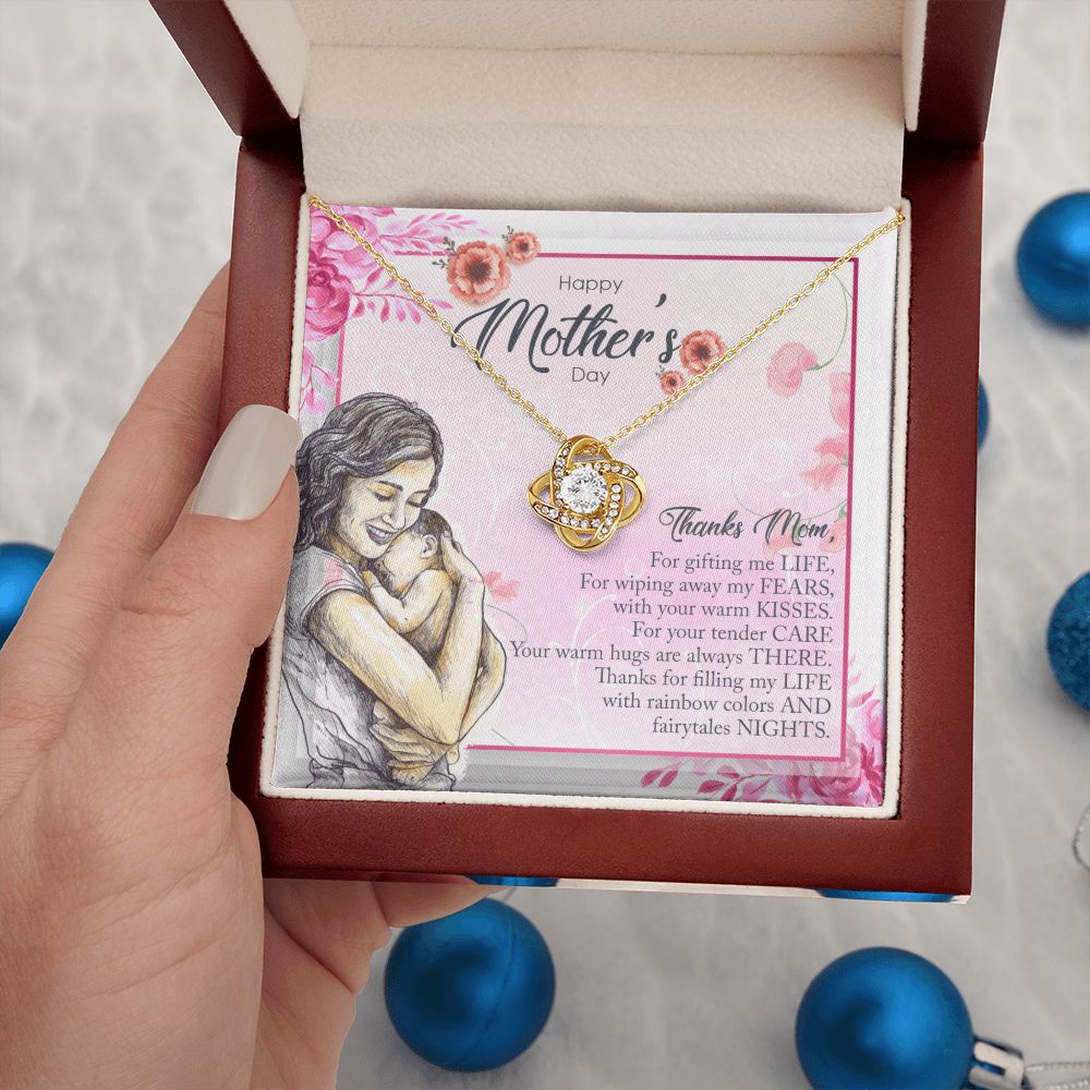 Happy Mother's Day | Warm Hugs, Tender Care - Love Knot Necklace