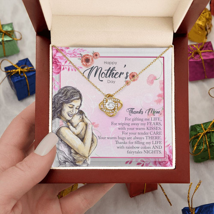 Happy Mother's Day | Warm Hugs, Tender Care - Love Knot Necklace
