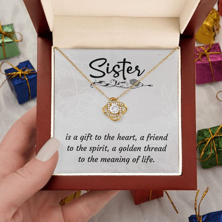 To My Sister | For my constant support system - Love Knot Necklace