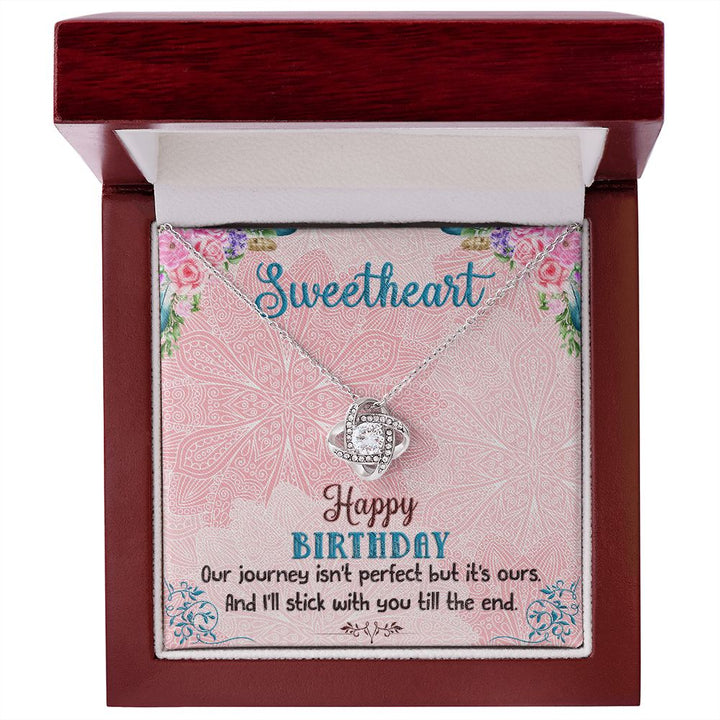 To My Wife | Sweetheart Happy Birthday - Love Knot Necklace