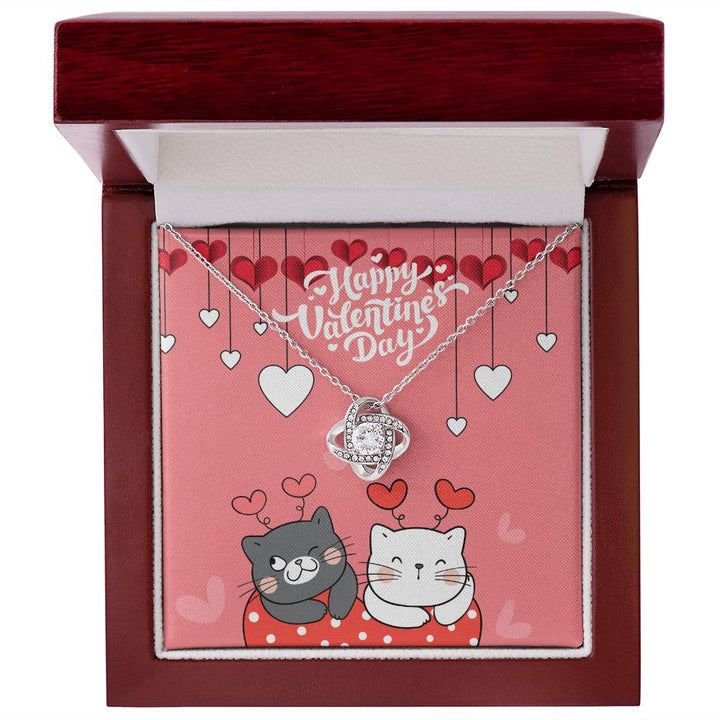 Happy Valentine's Day | I Can't Imagine My Life Without You - Love Knot Necklace