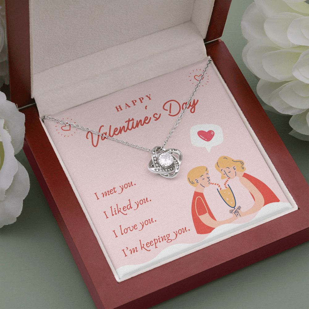 Happy Valentine's Day | Never Letting Go - Love Knot Necklace